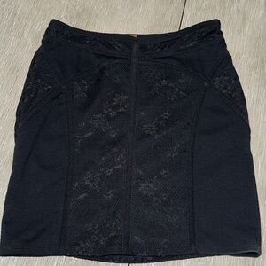 Free people Black lace overlay Skirt mini midi pencil S